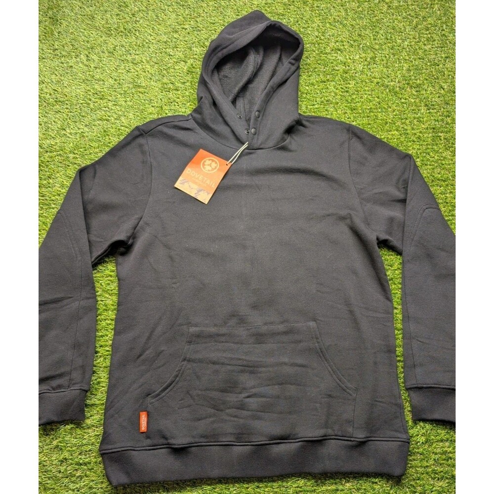 Dovetail Workwear Womens S Black Tough As The Work Snap Neck Hoodie Sweatshirt